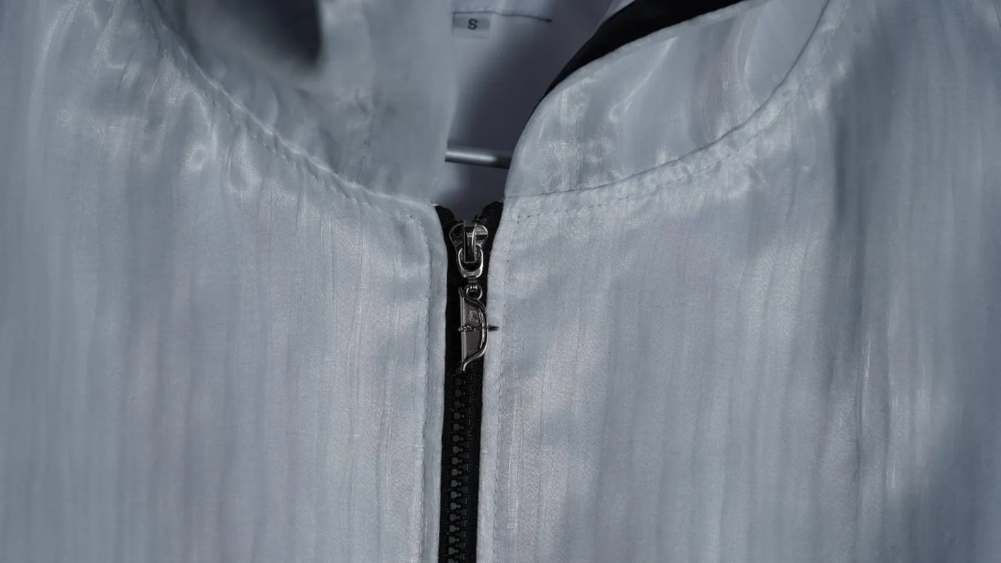 LED fiber optic hooded vest, phone app remote controlled, all colors